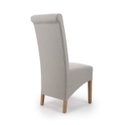 Flair Krista Roll Back Herringbone Plain Cappuccino Dining Chair (Pair)