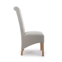 Flair Krista Roll Back Herringbone Plain Cappuccino Dining Chair (Pair)