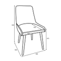 Flair Capri Flax Effect Grey Weave Dining Chair (Pair)