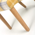 Flair Karta Scroll Back Check Dining Chair (Pair)