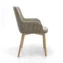 Flair Sidcup Tweed Oatmeal Dining Chair (Pair)