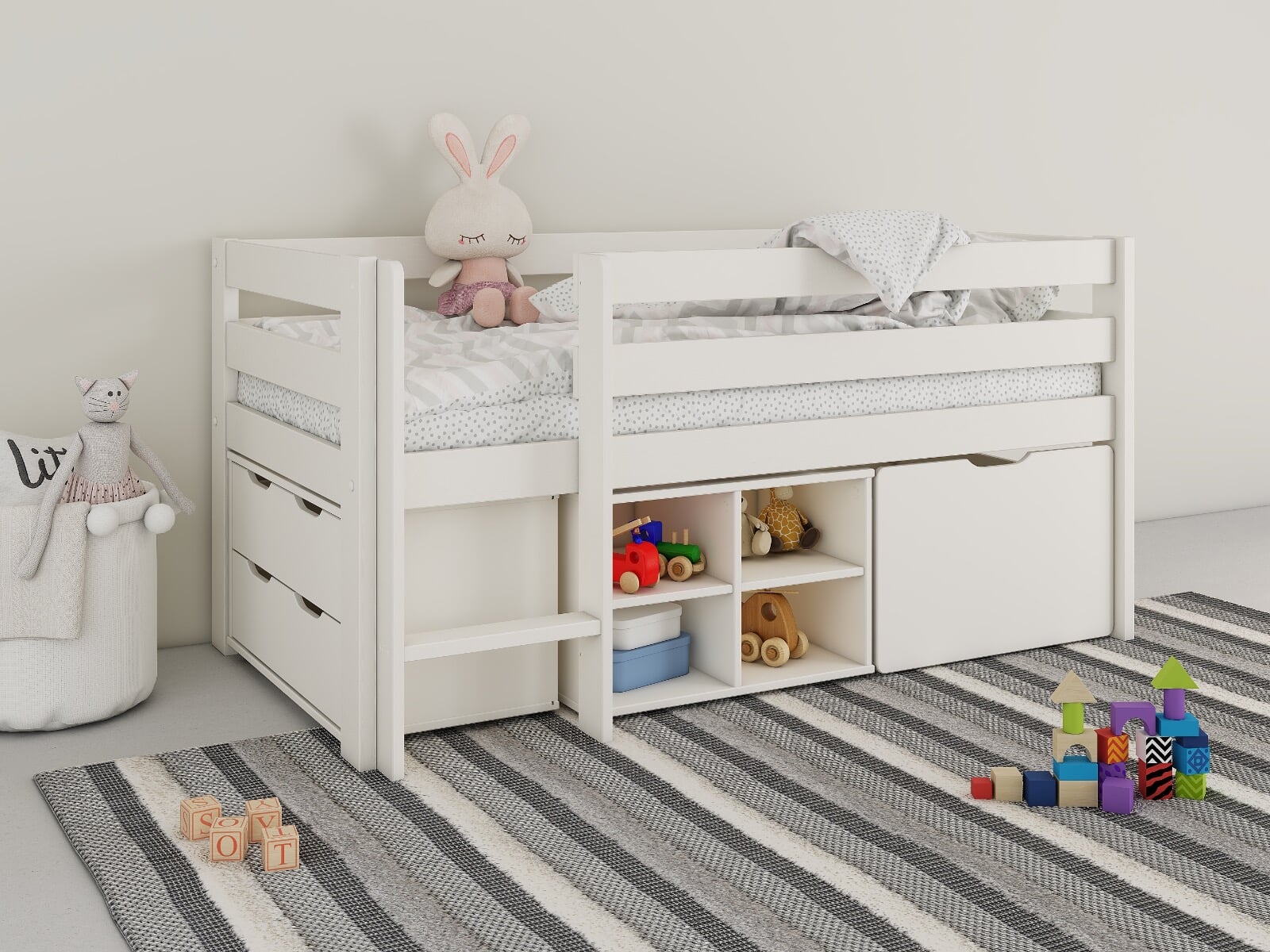 Shorty bed shop with desk