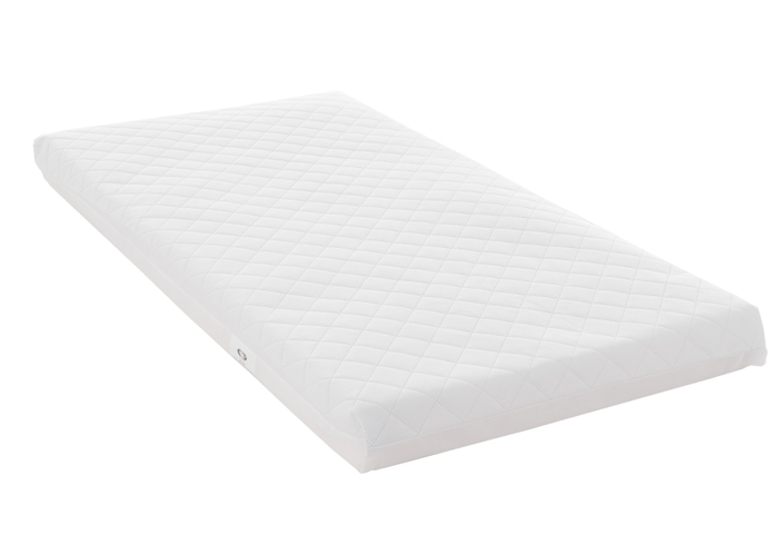 Obaby Sprung Cot Mattress 100 x 50 cm, white, softly quilted cover