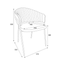 Flair Maya Boucle White Dining Chair (Pair)