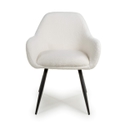 Flair Olympia Boucle White Dining Chair (Pair)