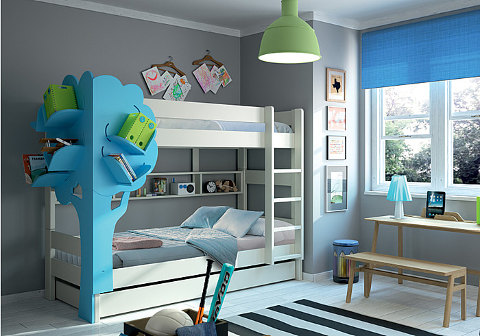 Mathy By Bols Dominique Bunk Bed with Desk & Drawers
