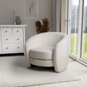 Flair Petra Boucle Vanilla White Tub Chair