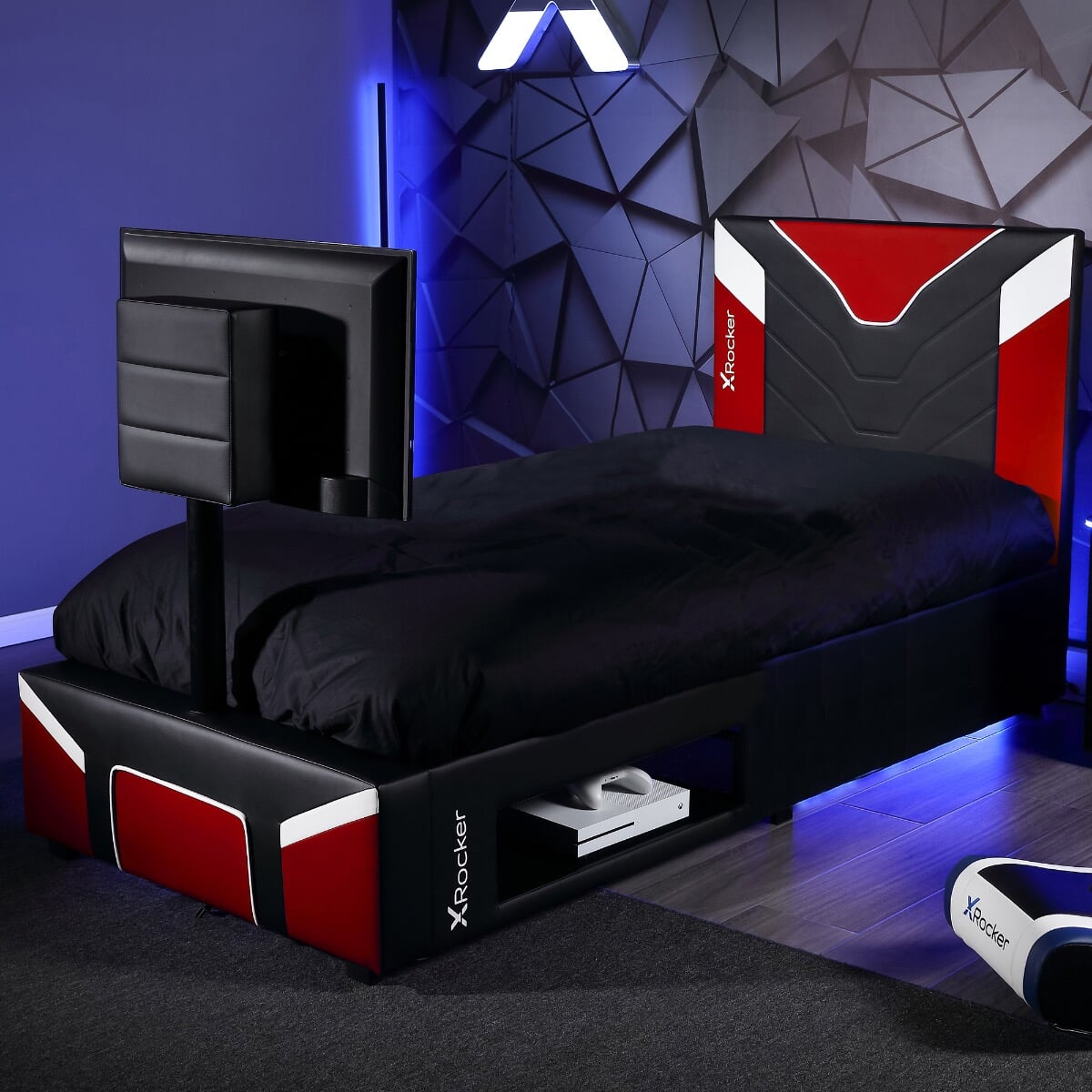 X Rocker Cerberus Twist TV Gaming Bed Single-Red