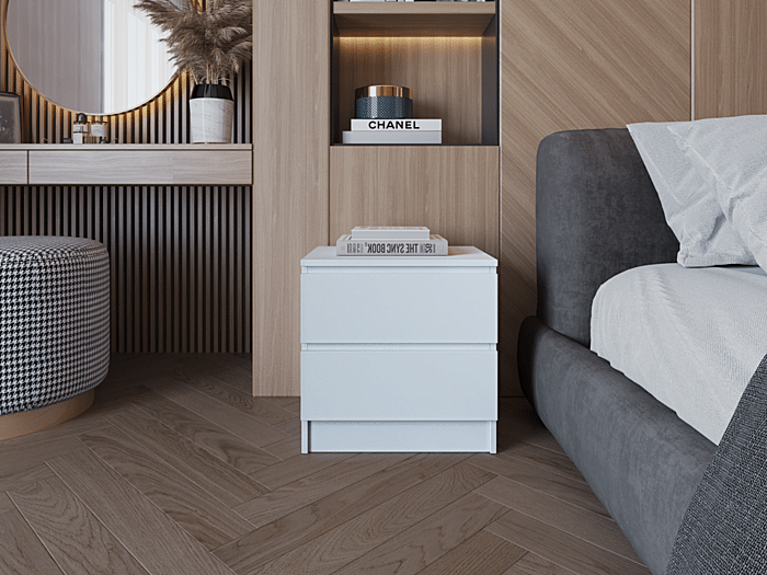 Flair Toivo Bedside Table White