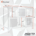 X Rocker Mesh-Tek 6 Cube Wide Storage Unit