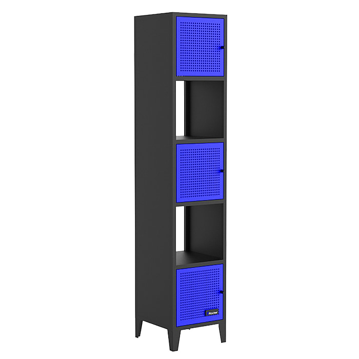 X Rocker Mesh-Tek 5 Cube Tall Storage Unit - Blue
