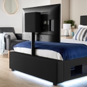 X Rocker Ava Upholstered TV Bed Black