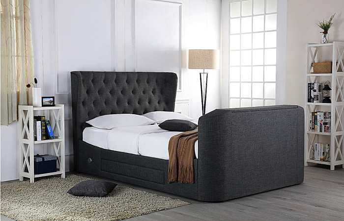 Emporia Beds Avebury Wing Fabric TV Ottoman Bed