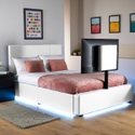 X Rocker Ava Upholstered TV Bed White