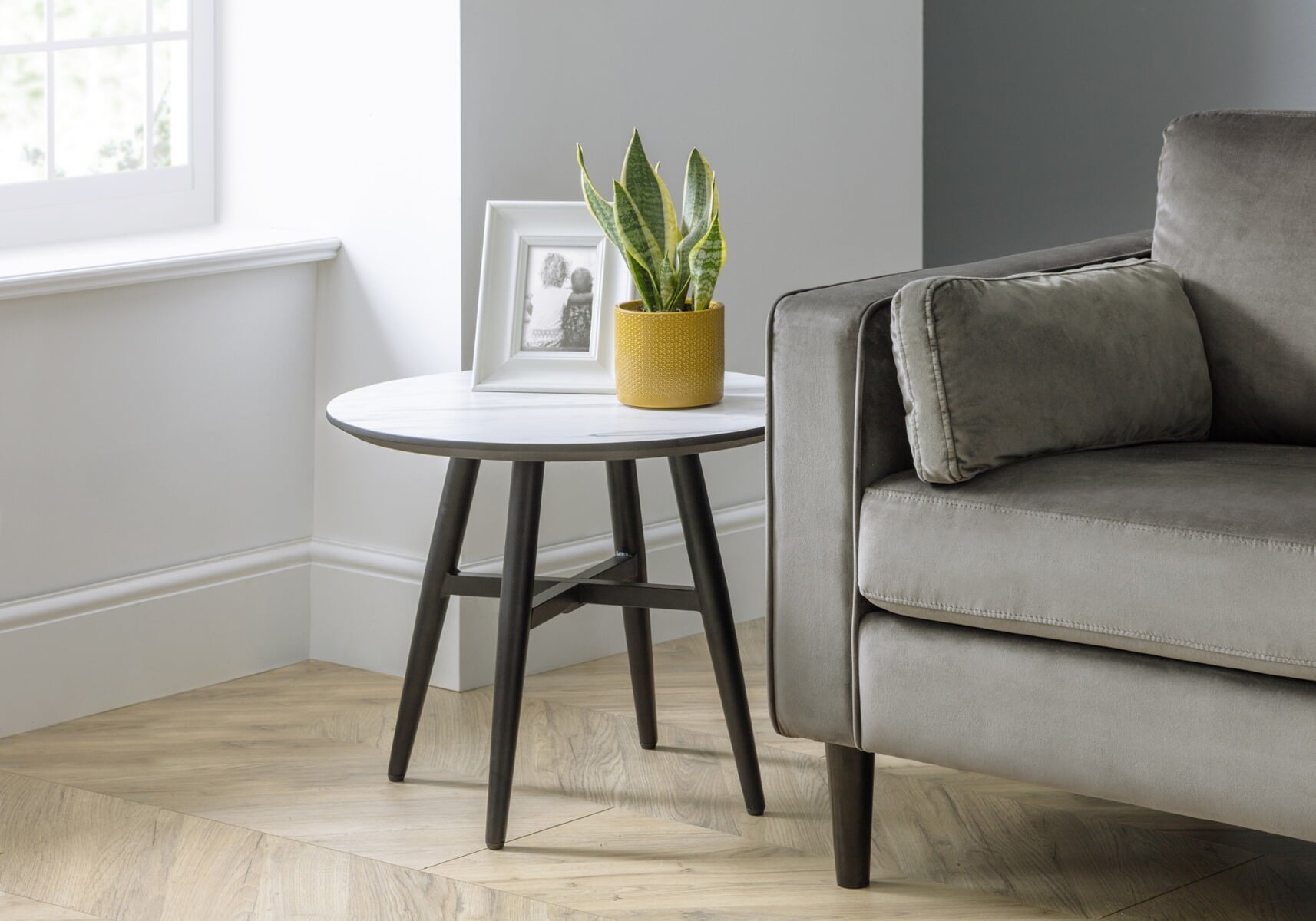 marble effect lamp table