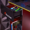 X Rocker Carbon-Tek Desk with Wireless Charging and Neo Fiber LED - Black