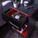 X Rocker Carbon-Tek Bedside Table with Neo Fiber LED and Wireless Charging - Black