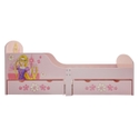 Disney Princess Toddlers Bed with Storage Light Pink