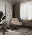 Flair Tivaro Swivel Boucle Accent Chair