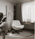 Flair Tivaro Swivel Boucle Accent Chair