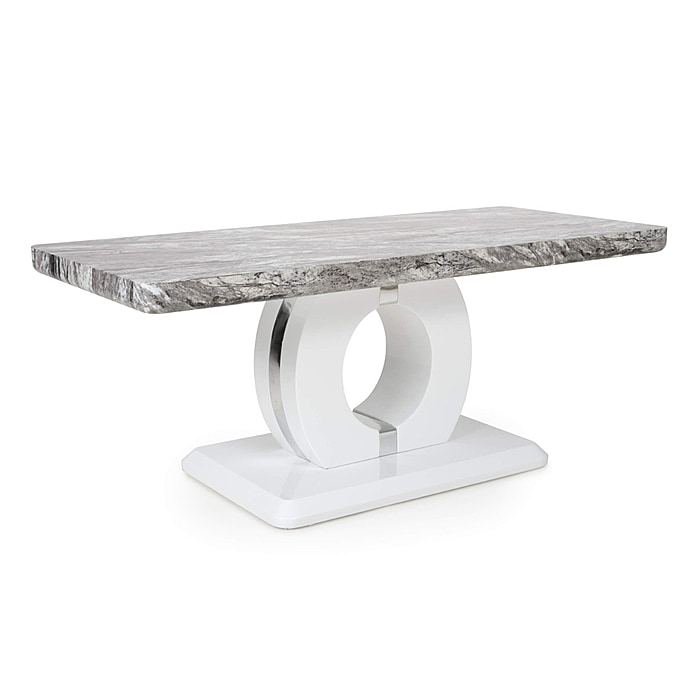 Flair Neptune Marble Effect Grey/White Coffee Table
