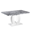 Flair Neptune Medium Marble Effect Grey/White Dining Table