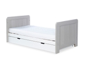 Ickle Bubba Pembrey Ash Grey and White Cot Bed with Under Drawer