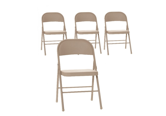 Cosco All Steel Folding Chairs Set of 4