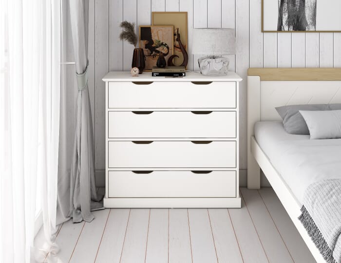 Noomi Aponi Chest Of 4 Drawers White