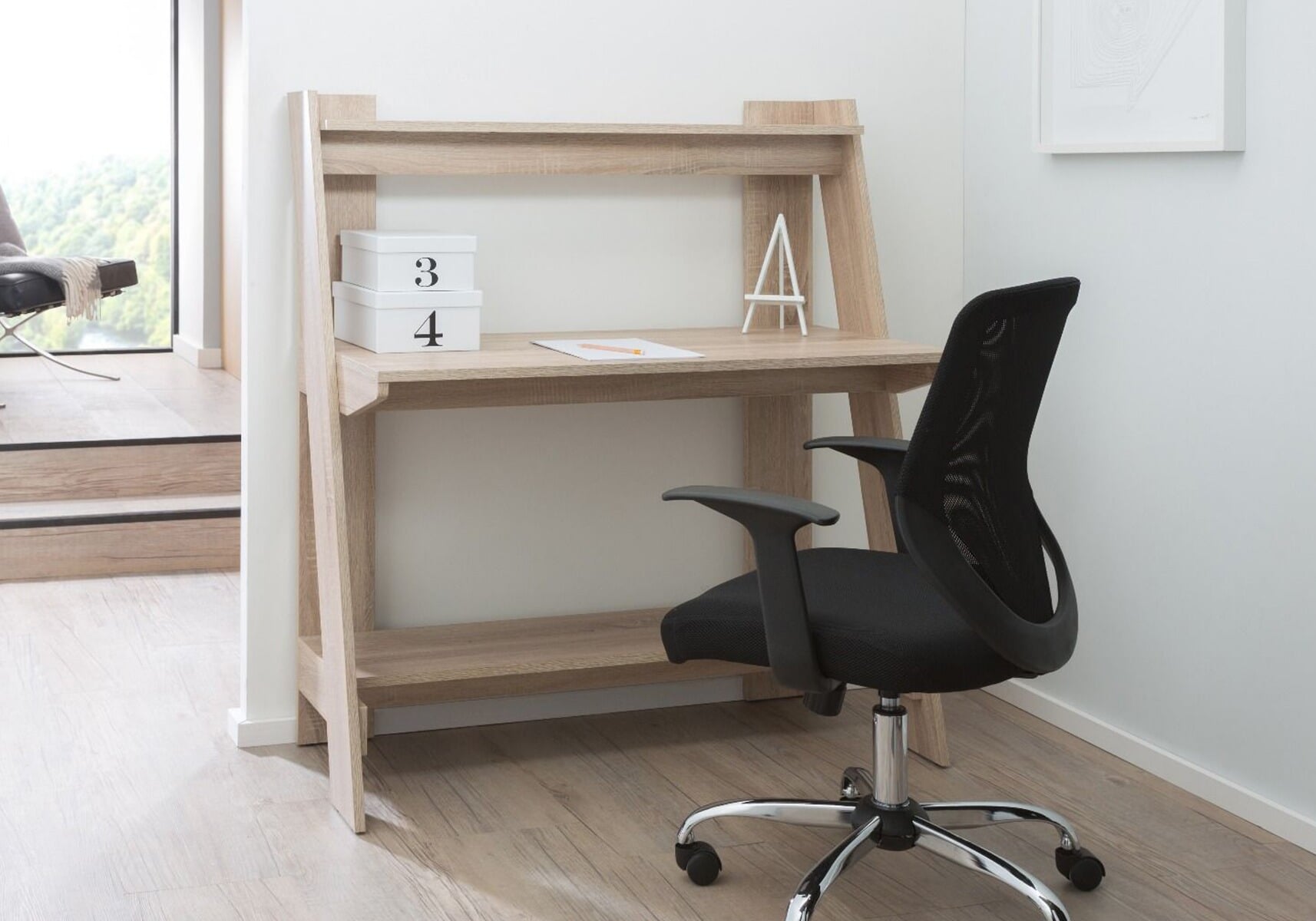 Light oak online office desk