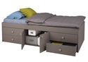 Kidsaw Arctic Multi Drawer Single Bed Grey