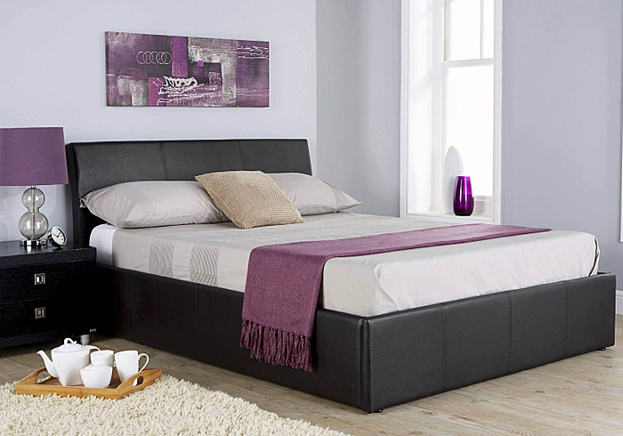 GFW Ascot Faux Leather Ottoman Bed Frame