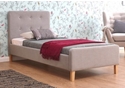 GFW Ashbourne Light Grey Fabric Bed Frame