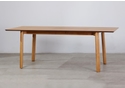 Flair Asuna 6-8 Seat Extending Dining Table Oak veneer top sturdy rubber wood legs