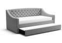 Flair Furnishings Aurora Fabric Daybed With Trundle Grey