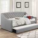 Flair Furnishings Aurora Fabric Daybed With Trundle Grey