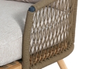 Maze Bali Rope Weave 3 Seat Lounge Set - Grey & Oatmeal