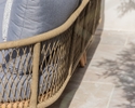 Maze Bali Rope Weave Corner Sofa Set - Grey & Oatmeal