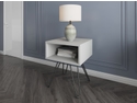 Flair Beru Open Bedside Table Light Grey and Charcoal