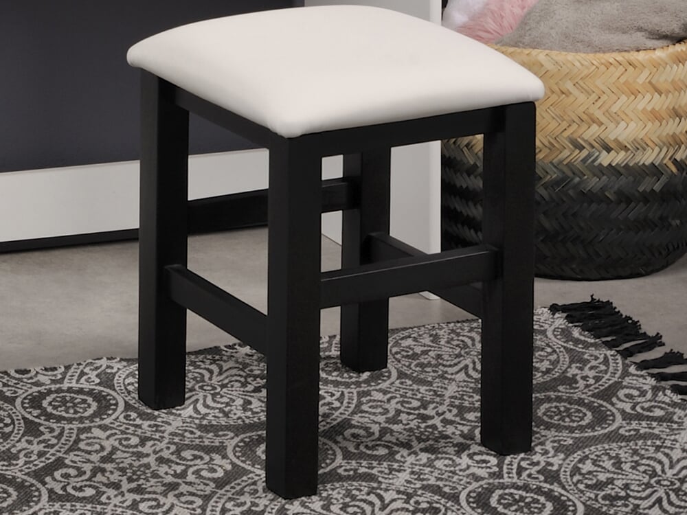 Wood vanity deals stool