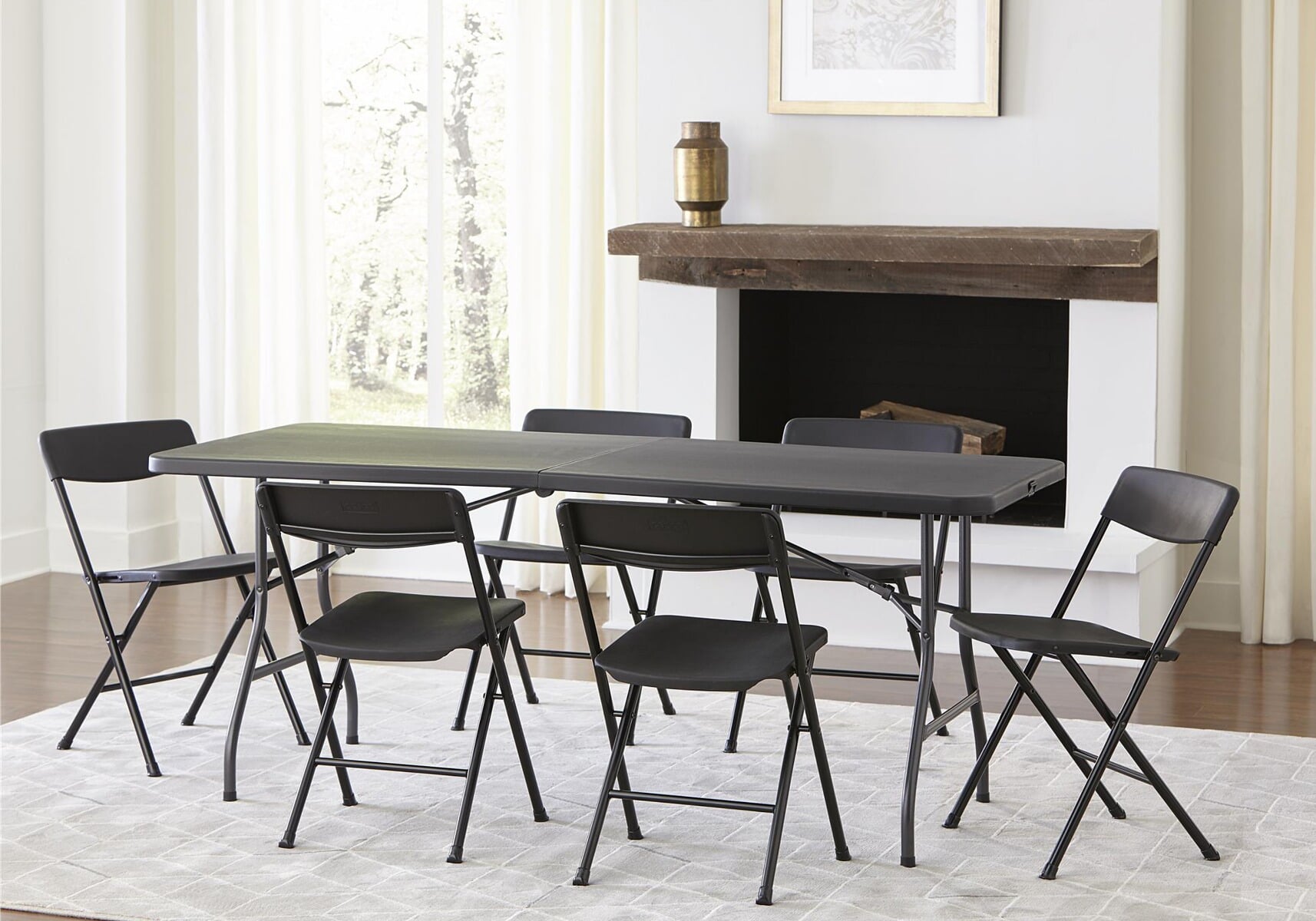 cosco folding table with chairs