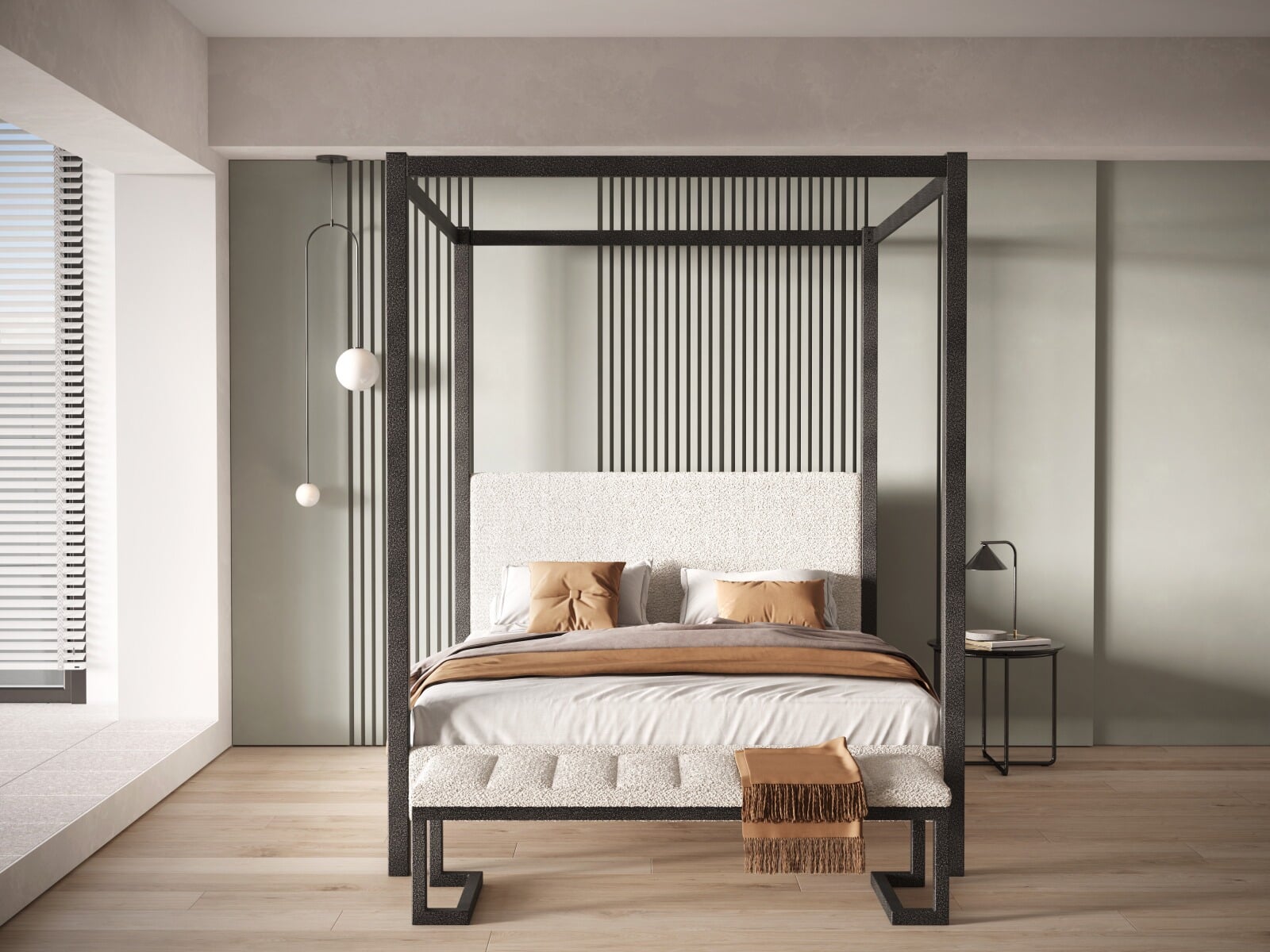 Canopy bed online for adjustable base