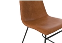 Dorel Bowden Upholstered Moulded Chair Caramel Maple (set of 2)