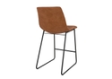 Bowden Upholstered Moulded Counter Stool Caramel Maple