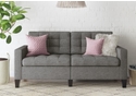 Dorel Bowie 2 Seater Sofa Grey Linen