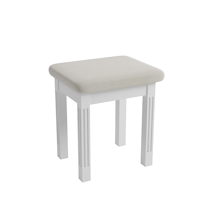 Snooze White Wooden Stool