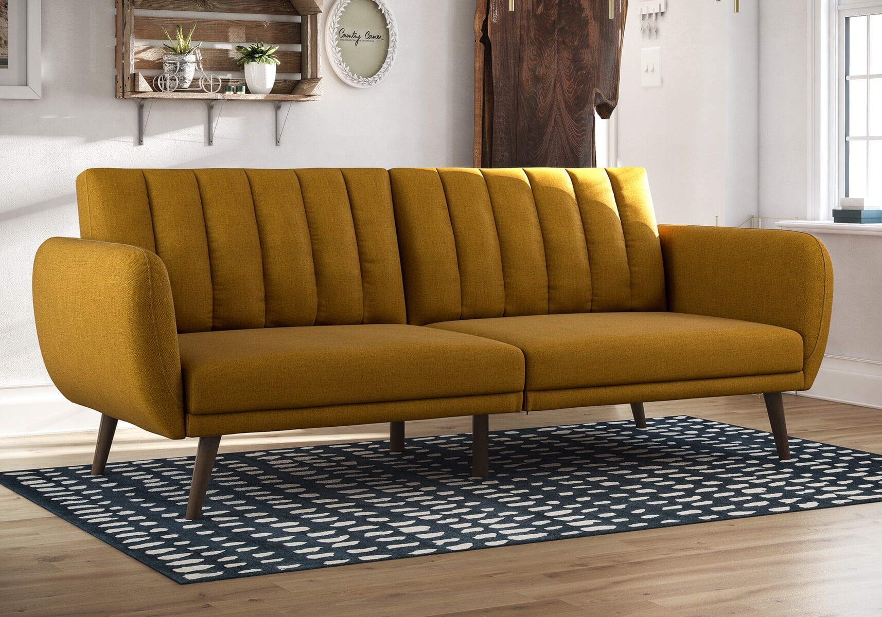 Brittany store linen futon