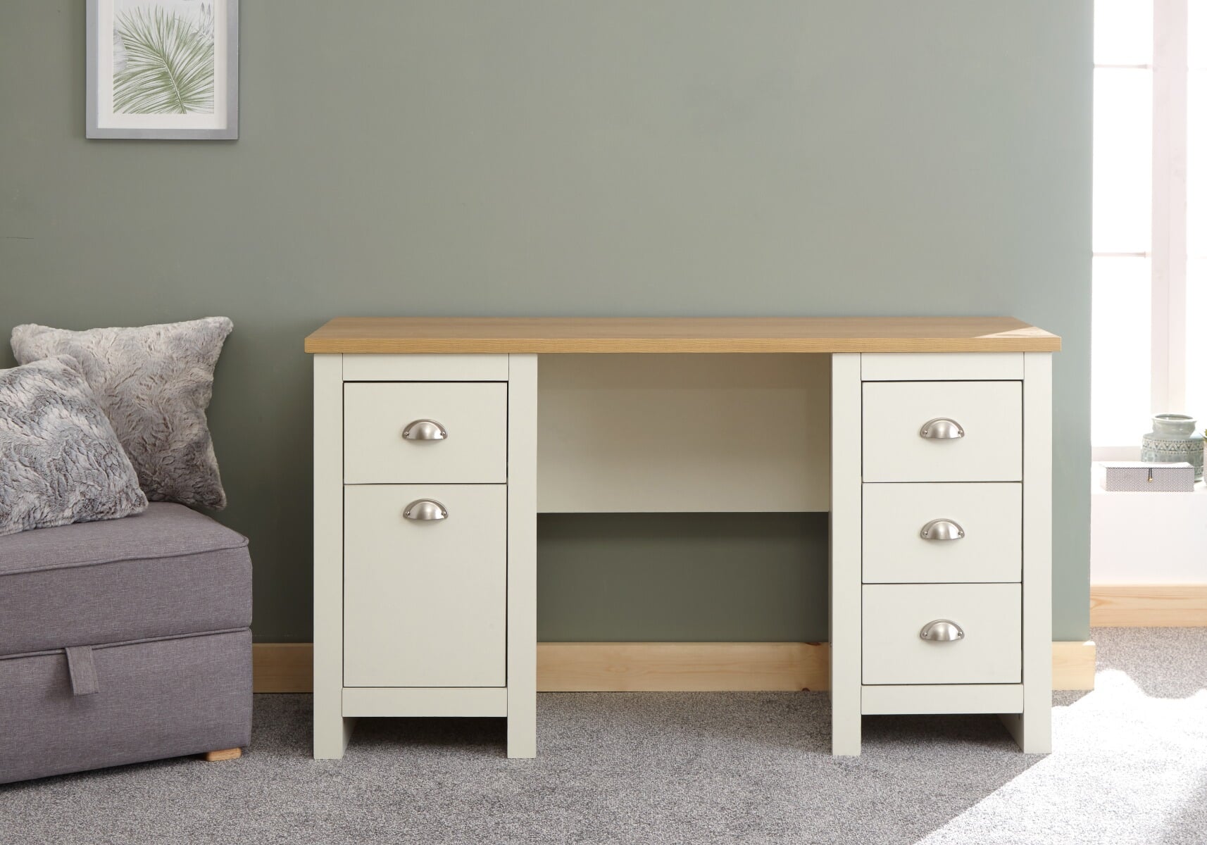 lancaster grey study desk