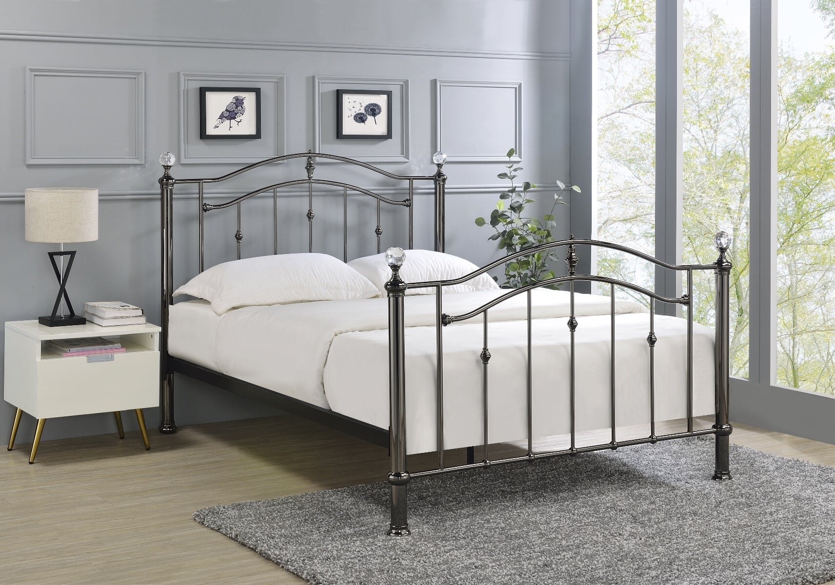 Chrome bed discount frames
