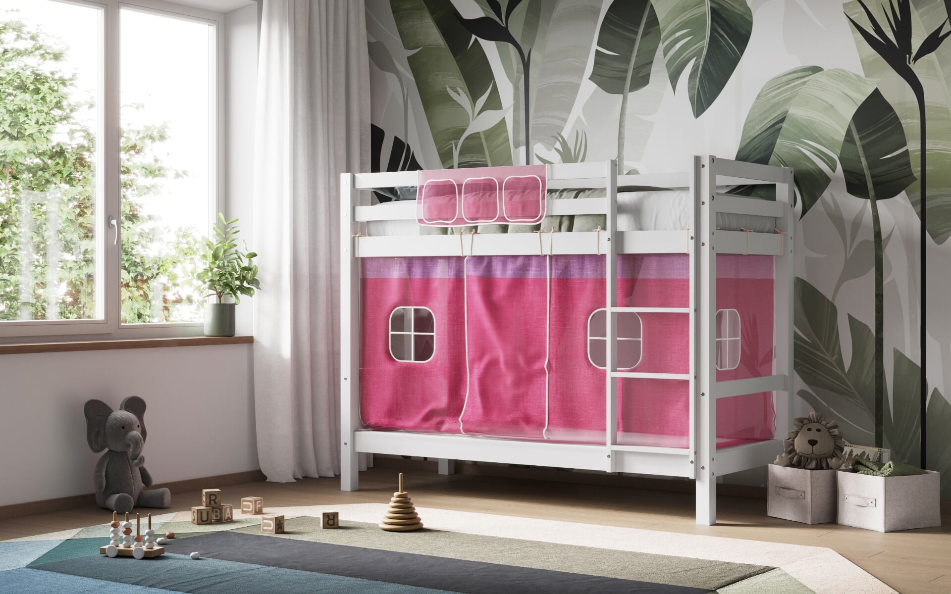 Flair Callisto Shorty Bunk Bed Frame White With Accessories